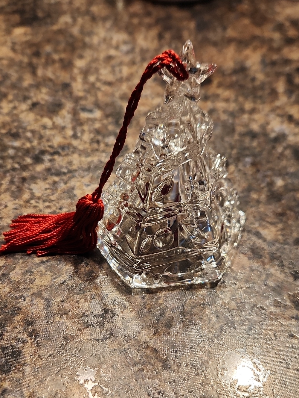 EUC Marquis by Waterford Crystal Christmas Tree Bell Ornament Made In GERMANY